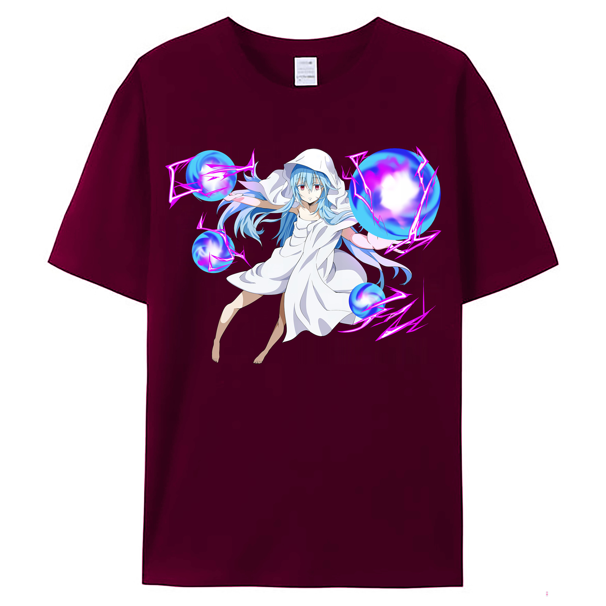 （画像用） 転スラ Regarding Reincarnated to Slime レディースカジュアルプリントTシャツ（綿100％）